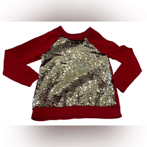 Girl’s Holiday Christmas polka Dot Sequin Sweater; Size M 7/8 - Picture 2 of 10
